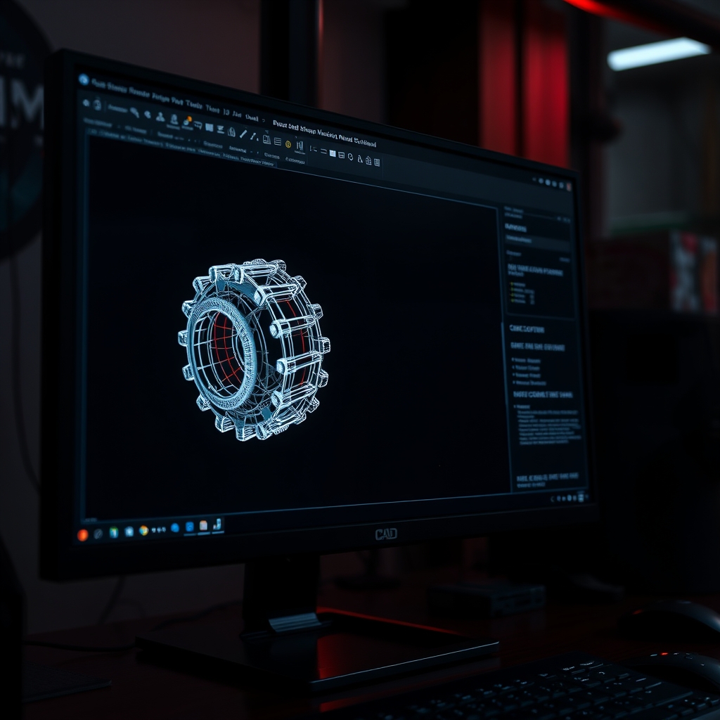 Archivo 3D STL en pantalla CAD